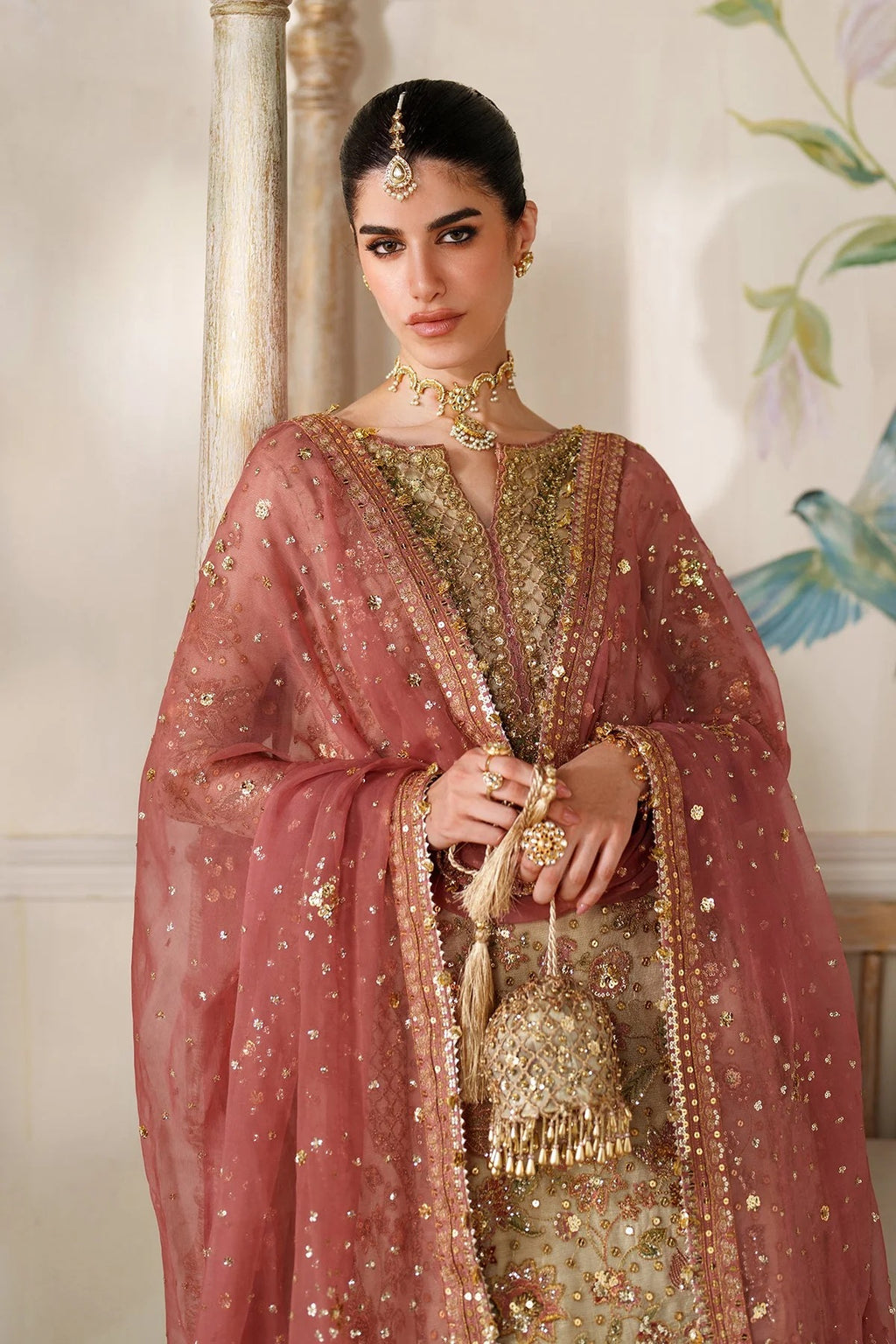 EMBROIDERED NET CH14-02 UNSTITCHED