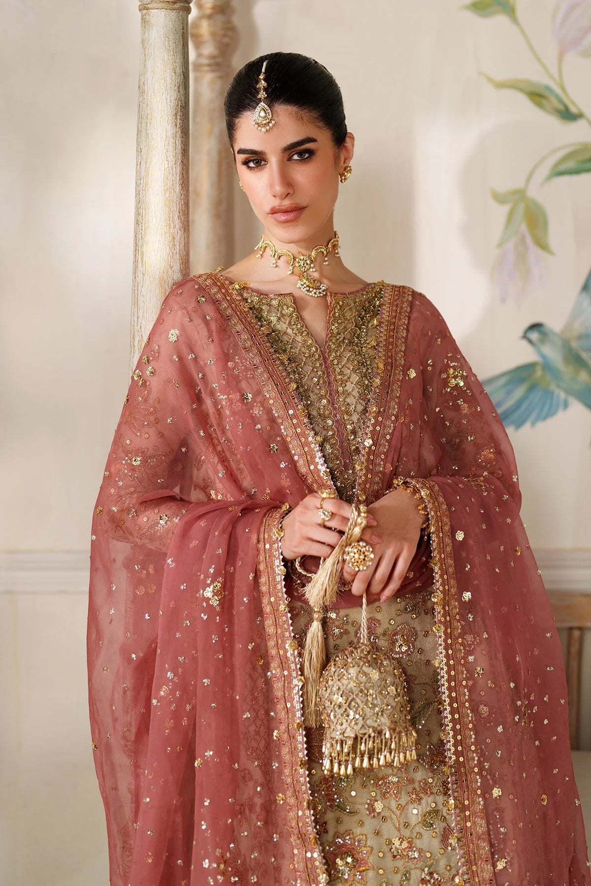 EMBROIDERED NET CH14-02 UNSTITCHED