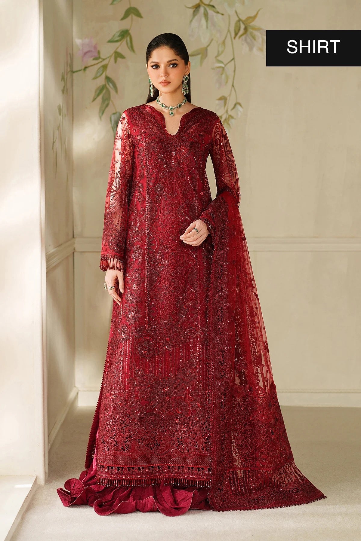 EMBROIDERED NET CH14-01 UNSTITCHED