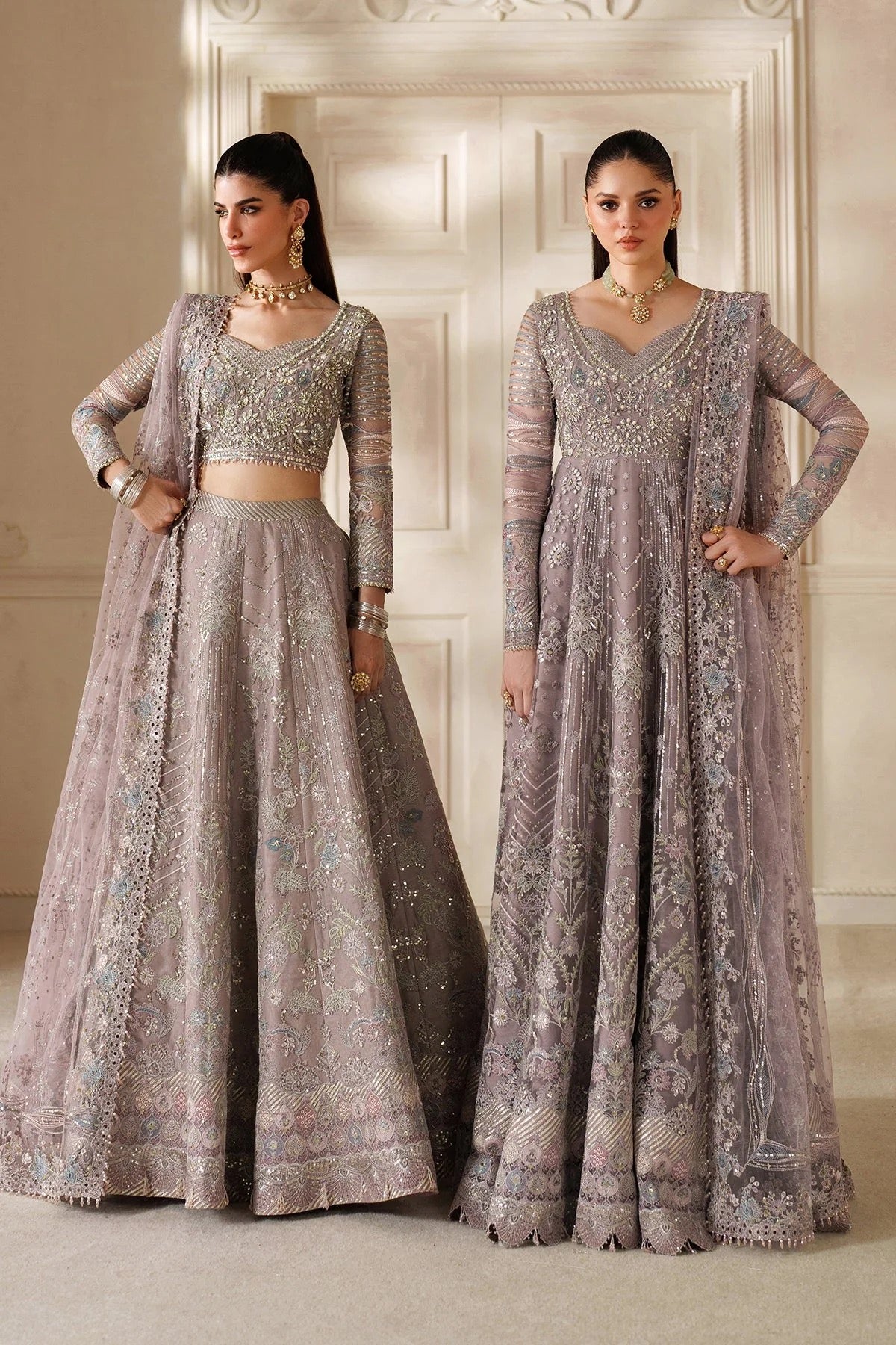EMBROIDERED NET CH14-04 UNSTITCHED