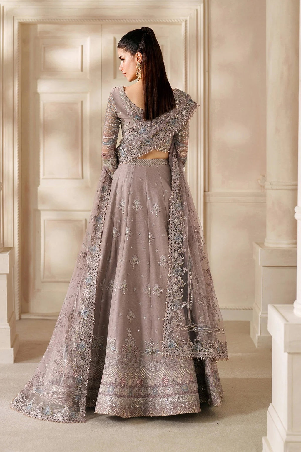EMBROIDERED NET CH14-04 UNSTITCHED