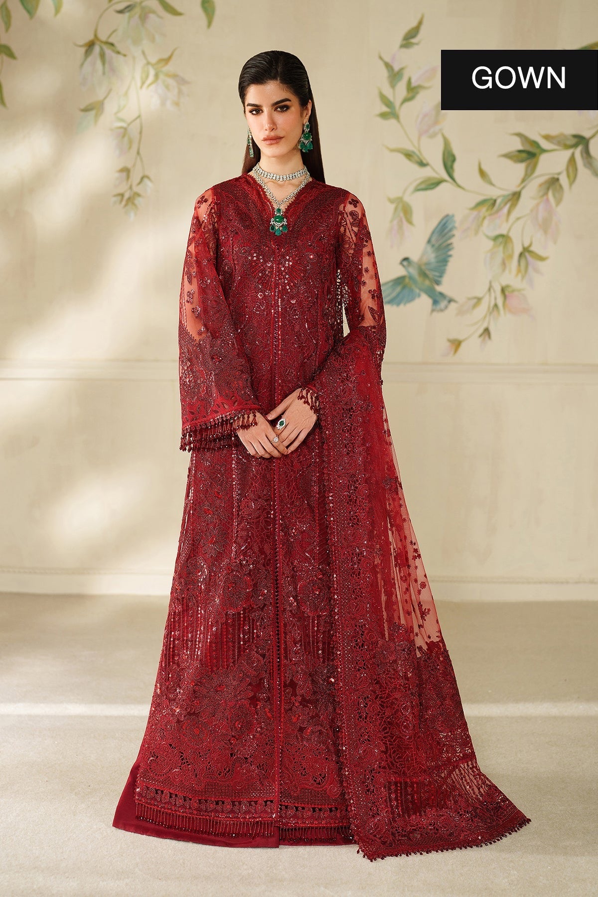 EMBROIDERED NET CH14-01 UNSTITCHED