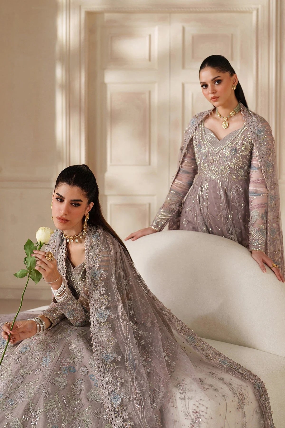 EMBROIDERED NET CH14-04 UNSTITCHED