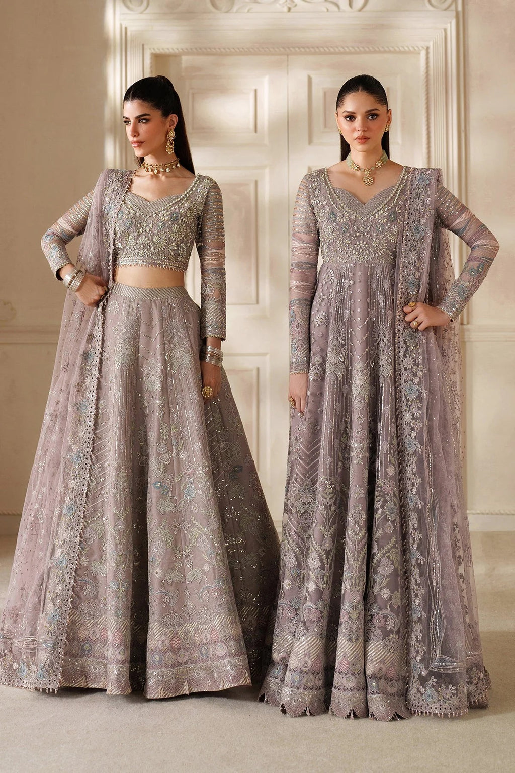 EMBROIDERED NET CH14-04 UNSTITCHED