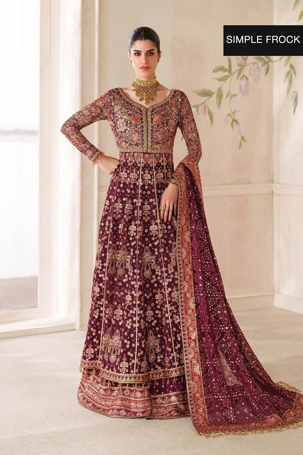 EMBROIDERED CHIFFON CH14-05 UNSTITCHED