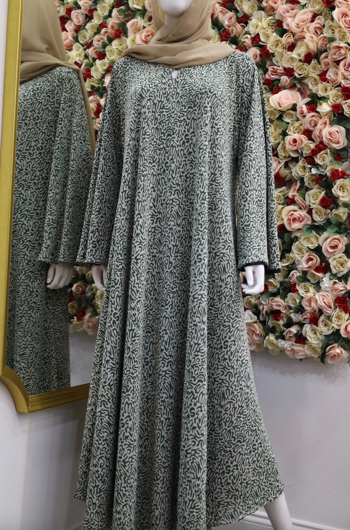 Green & Beige