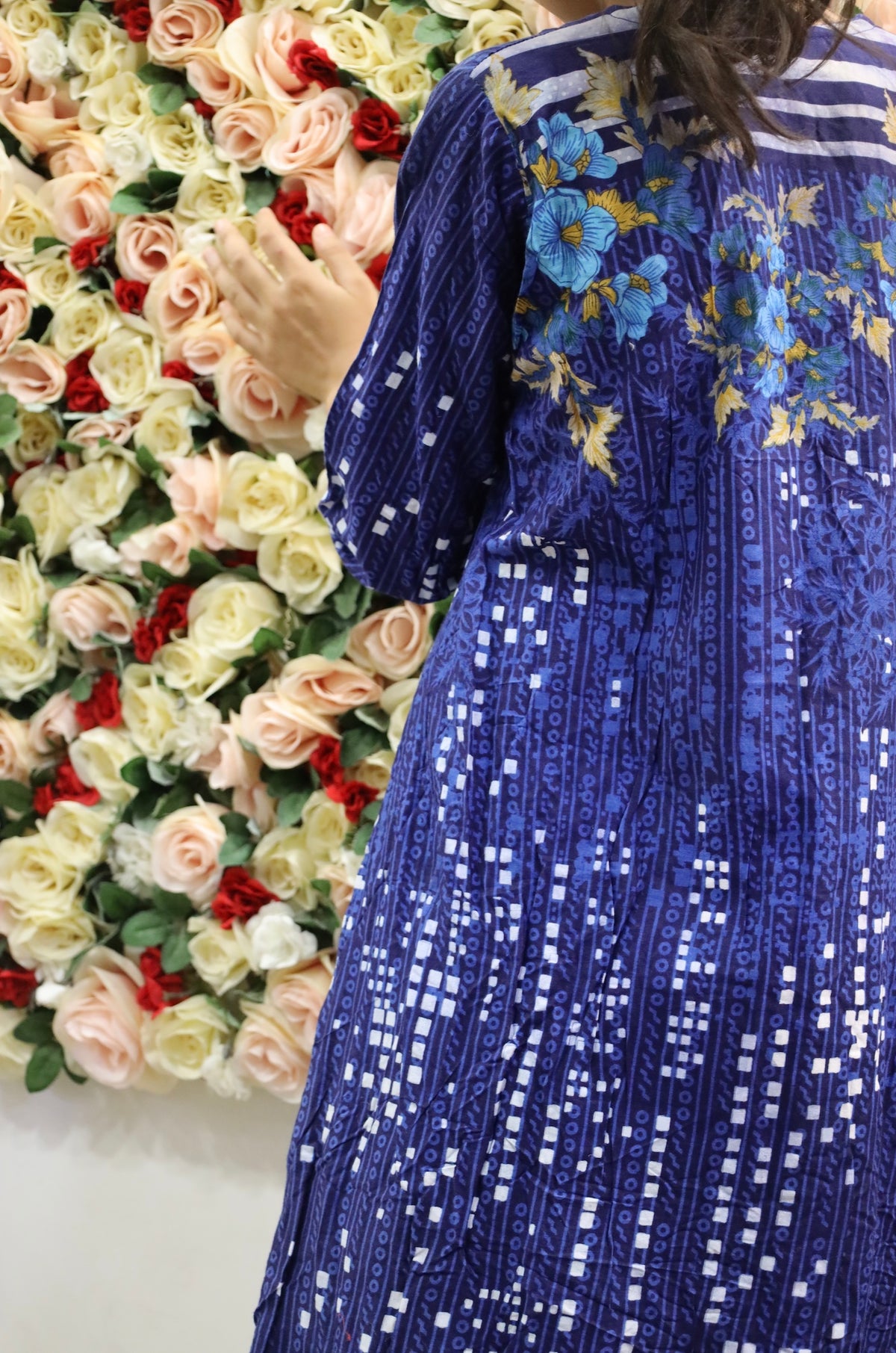 Blue Printed Lawn Kurti