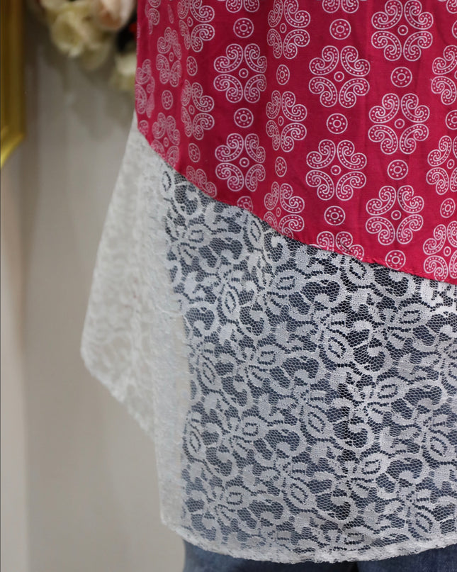 Chic Pink Printed Kurti