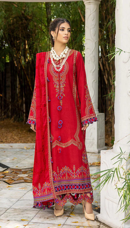 Red Embroidered Dress