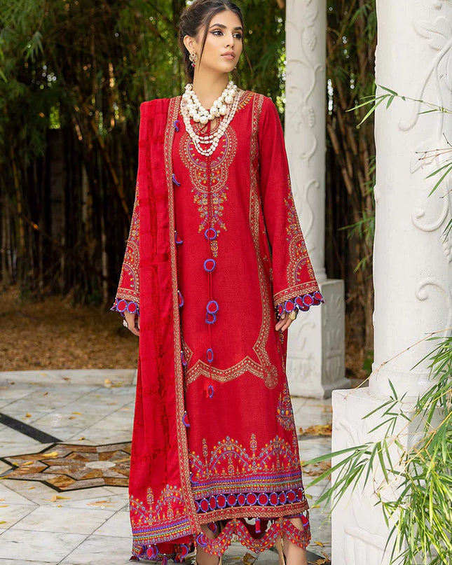Red Embroidered Dress