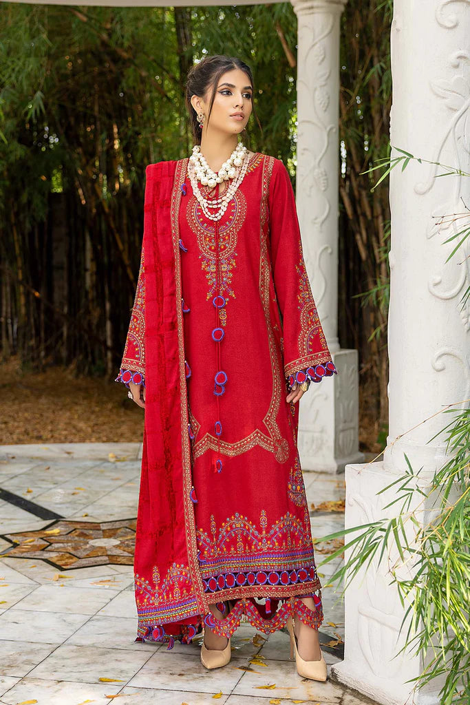 Red Embroidered Dress