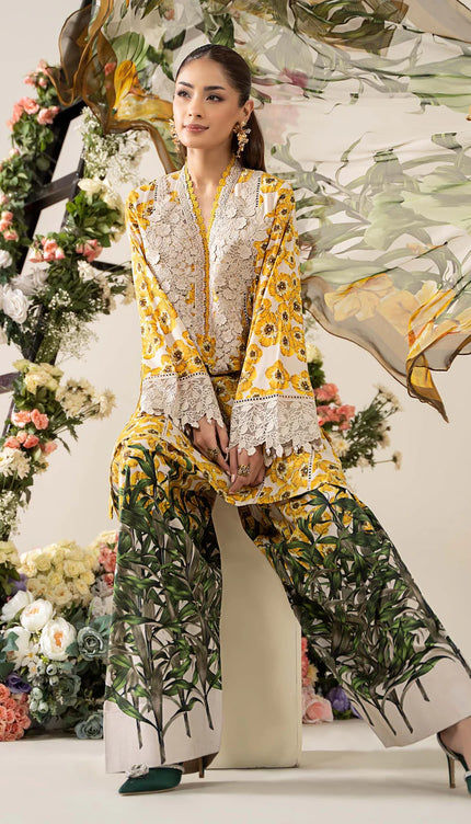 3 Piece Stitched Embroidered Lawn Suit | MPT-2606-A