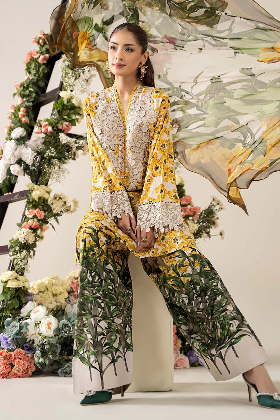 3 Piece Stitched Embroidered Lawn Suit | MPT-2606-A