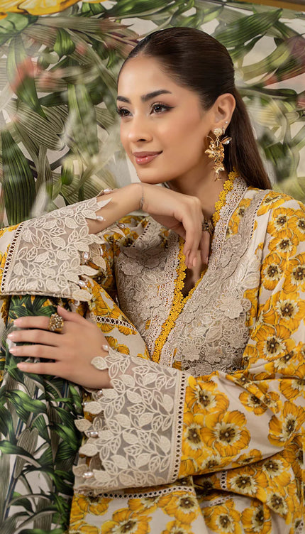3 Piece Stitched Embroidered Lawn Suit | MPT-2606-A