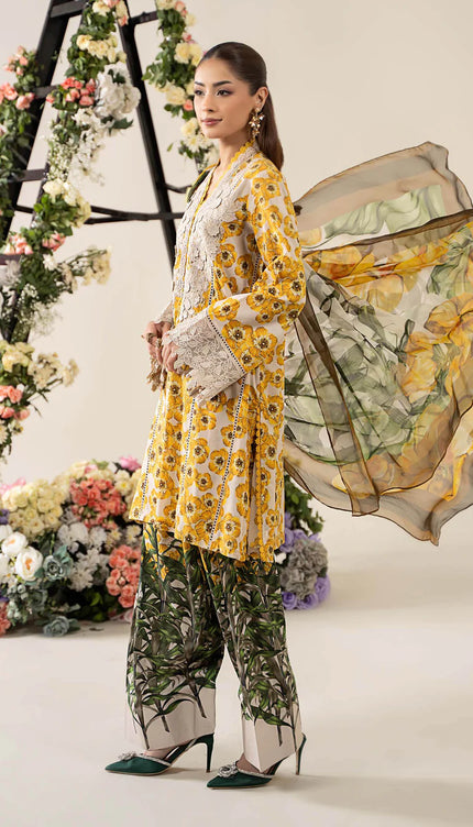 3 Piece Stitched Embroidered Lawn Suit | MPT-2606-A