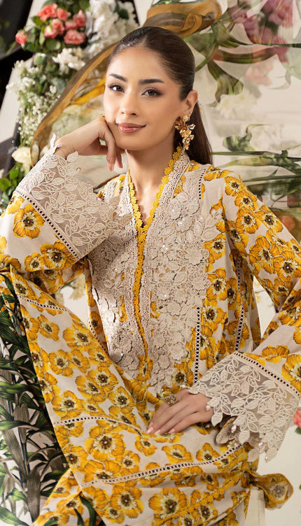 3 Piece Stitched Embroidered Lawn Suit | MPT-2606-A