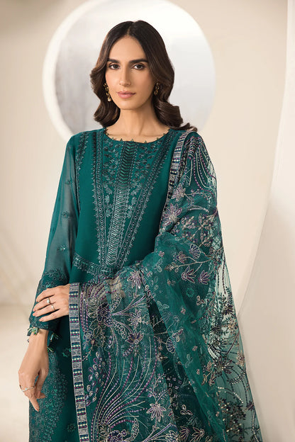 Embroidered Chiffon Sea Blue