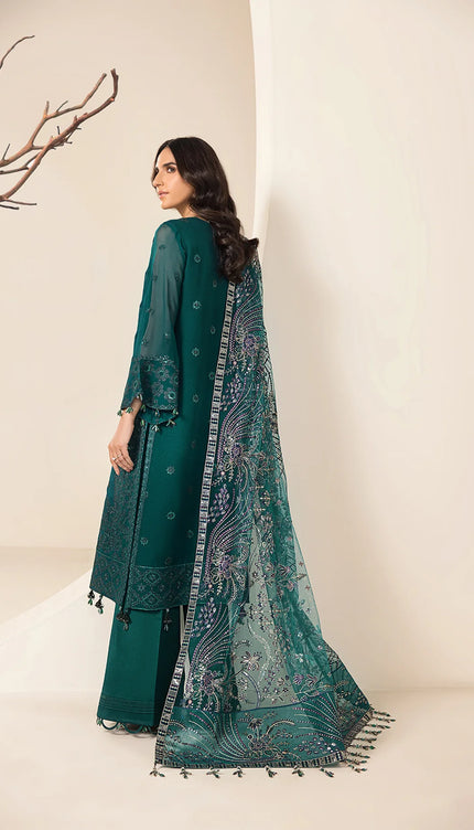Embroidered Chiffon Sea Blue