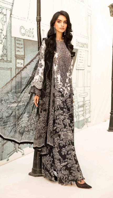 3 Piece Stitched Embroidered Lawn Suit | MPT-2608-B