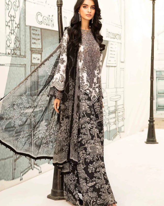 3 Piece Stitched Embroidered Lawn Suit | MPT-2608-B