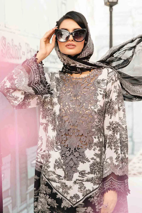 3 Piece Stitched Embroidered Lawn Suit | MPT-2608-B