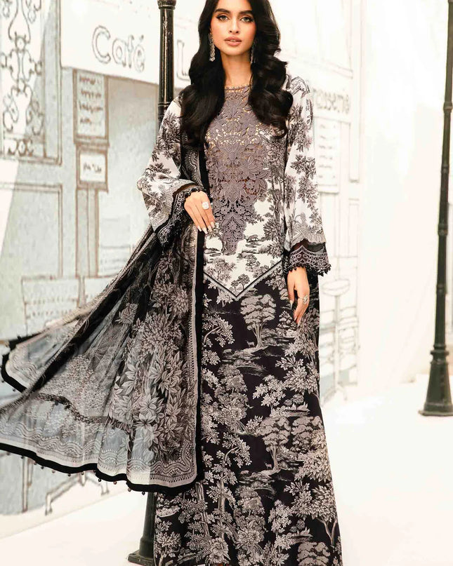 3 Piece Stitched Embroidered Lawn Suit | MPT-2608-B