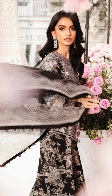 3 Piece Stitched Embroidered Lawn Suit | MPT-2608-B