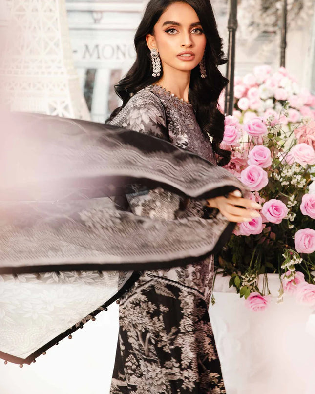 3 Piece Stitched Embroidered Lawn Suit | MPT-2608-B