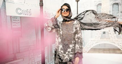 3 Piece Stitched Embroidered Lawn Suit | MPT-2608-B