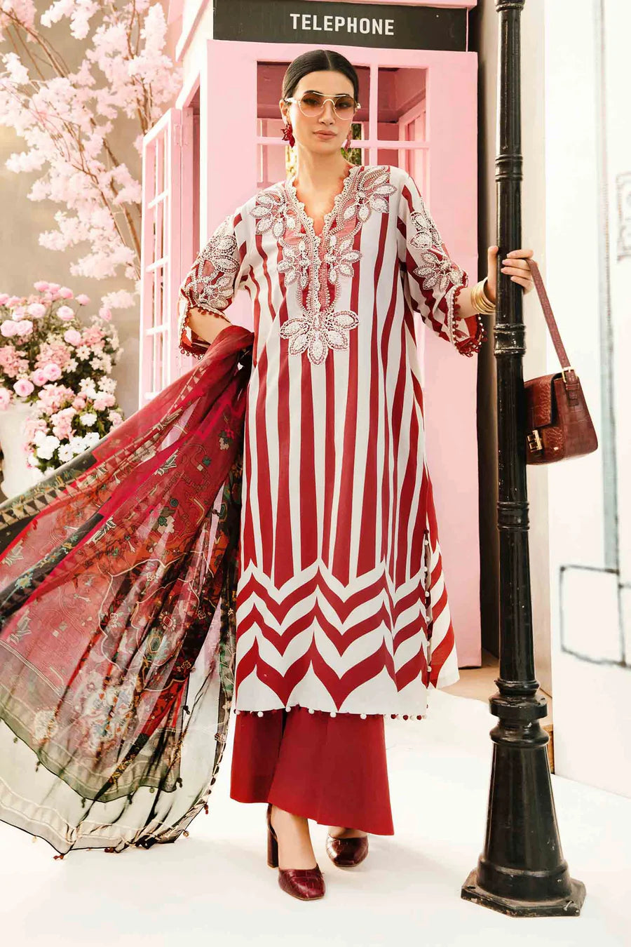3 Piece Stitched Embroidered Lawn Suit | MPT-2609-A