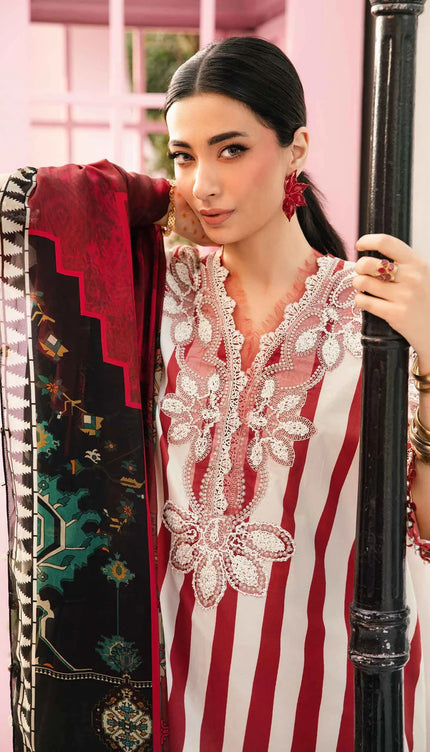 3 Piece Stitched Embroidered Lawn Suit | MPT-2609-A