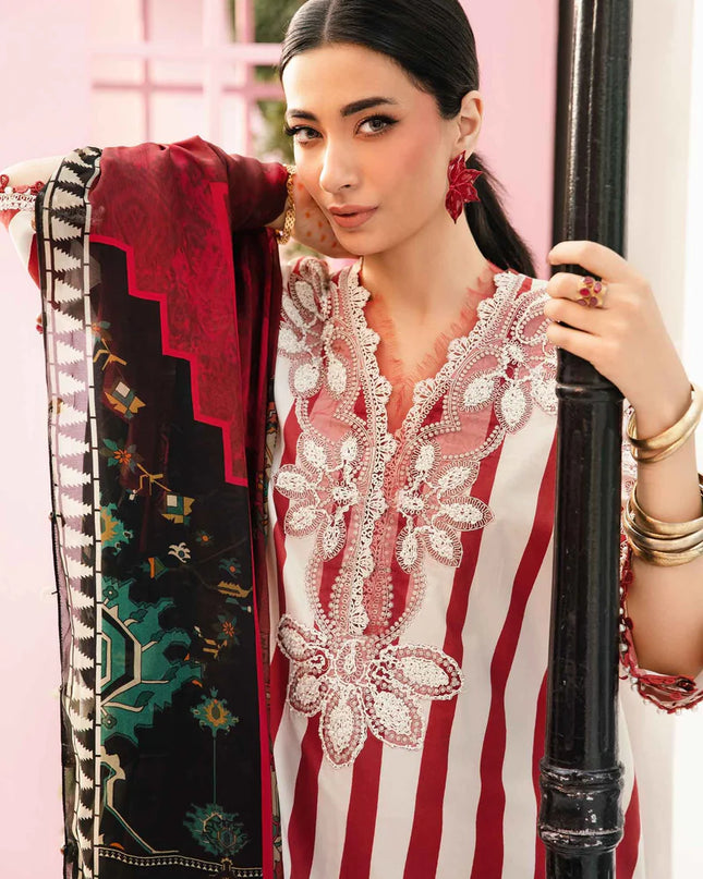 3 Piece Stitched Embroidered Lawn Suit | MPT-2609-A