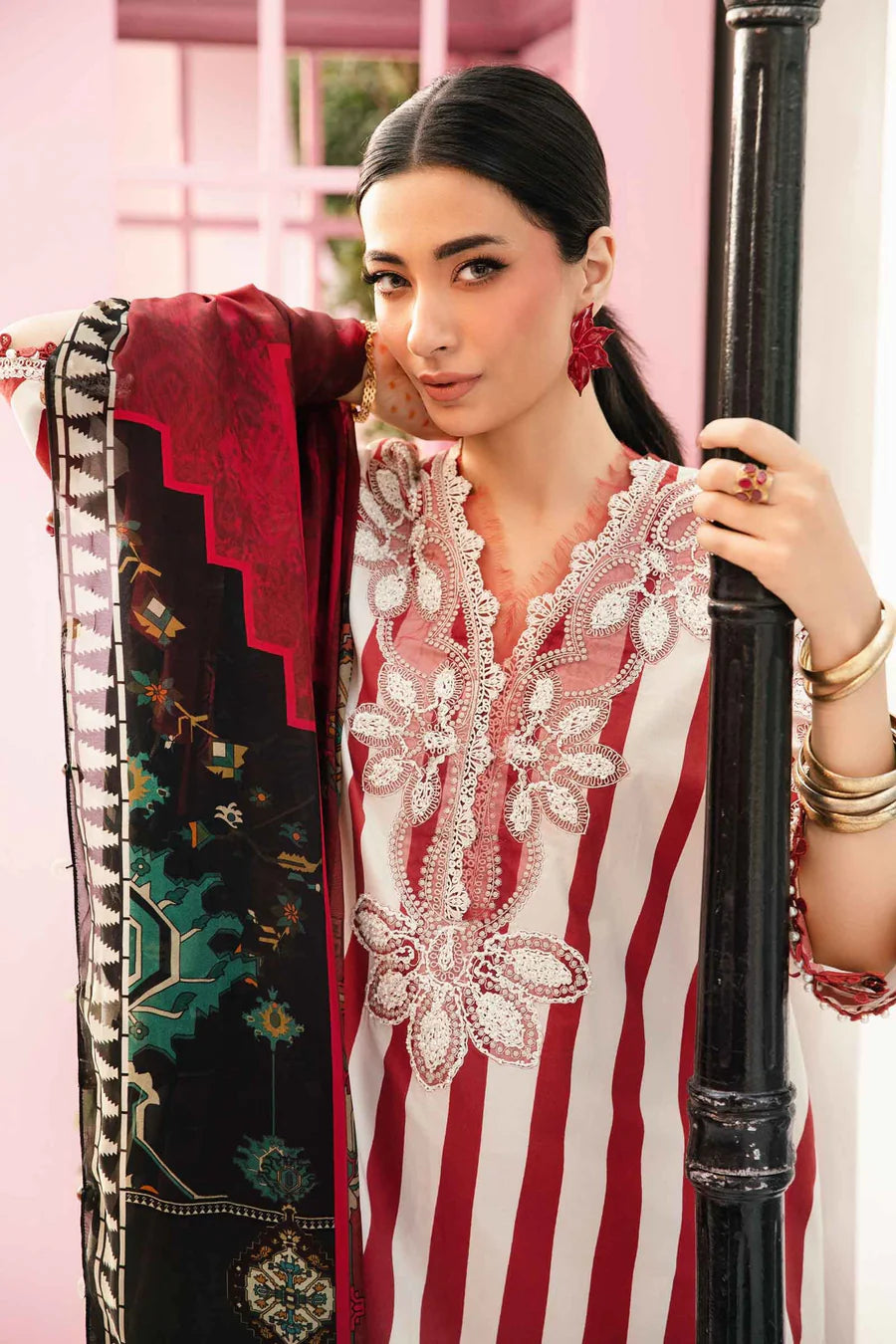 3 Piece Stitched Embroidered Lawn Suit | MPT-2609-A