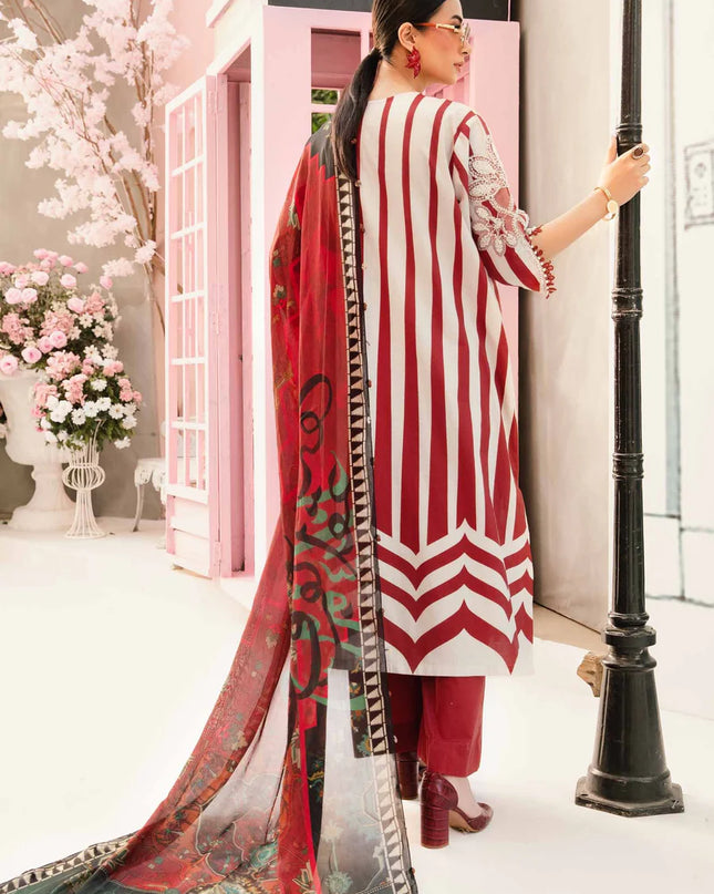 3 Piece Stitched Embroidered Lawn Suit | MPT-2609-A