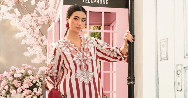 3 Piece Stitched Embroidered Lawn Suit | MPT-2609-A