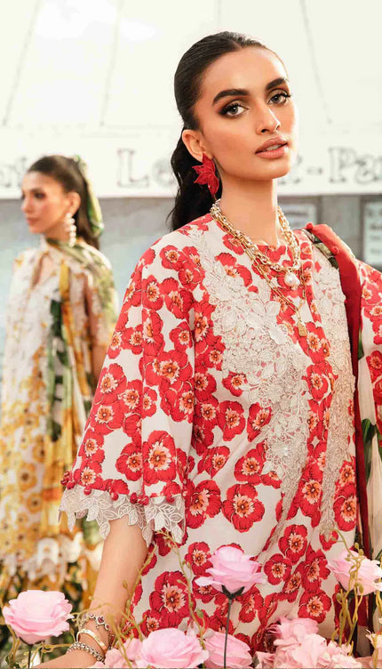 3 Piece Stitched Embroidered Lawn Suit | MPT-2606-B