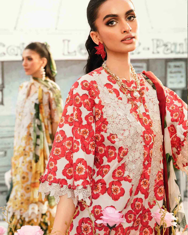 3 Piece Stitched Embroidered Lawn Suit | MPT-2606-B