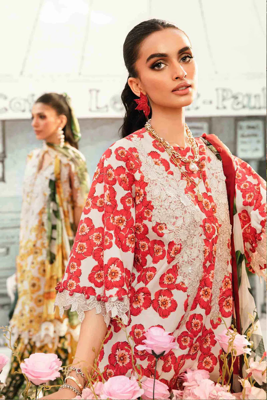 3 Piece Stitched Embroidered Lawn Suit | MPT-2606-B