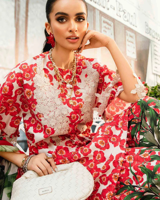 3 Piece Stitched Embroidered Lawn Suit | MPT-2606-B