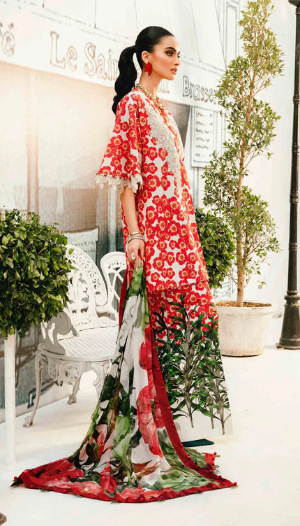 3 Piece Stitched Embroidered Lawn Suit | MPT-2606-B