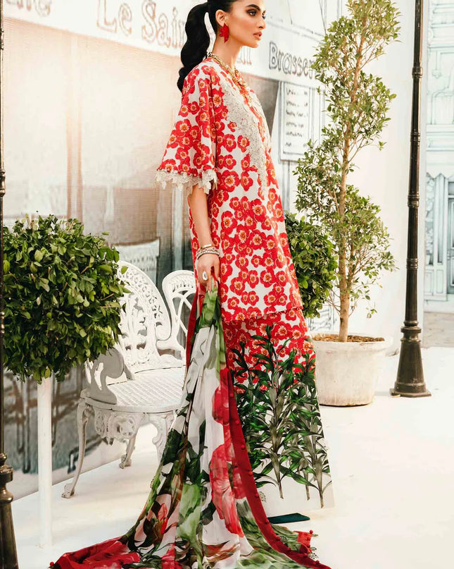 3 Piece Stitched Embroidered Lawn Suit | MPT-2606-B
