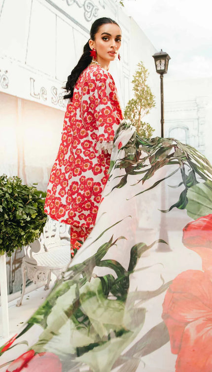 3 Piece Stitched Embroidered Lawn Suit | MPT-2606-B