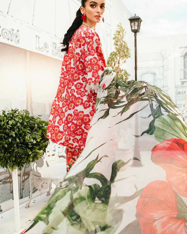 3 Piece Stitched Embroidered Lawn Suit | MPT-2606-B