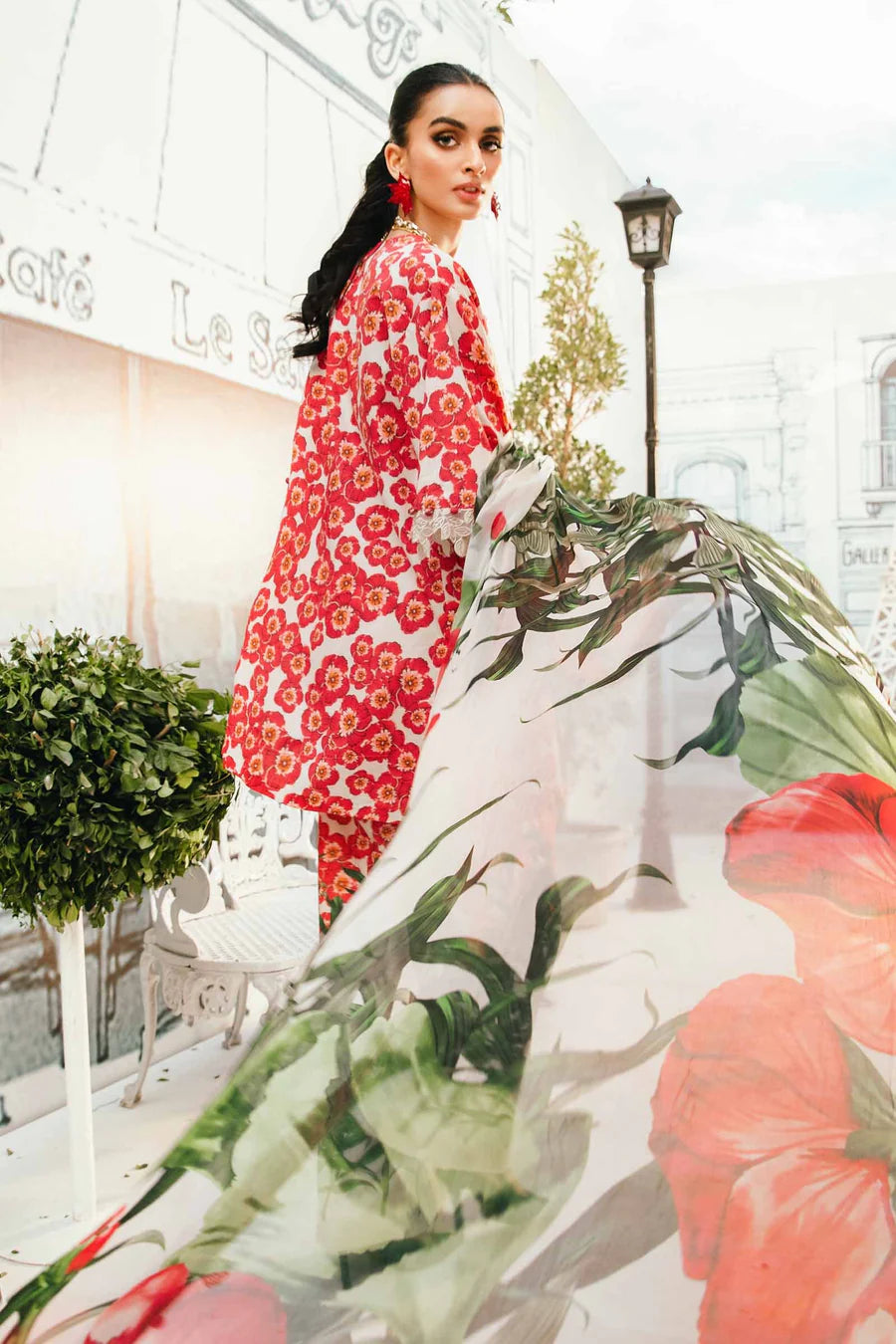 3 Piece Stitched Embroidered Lawn Suit | MPT-2606-B