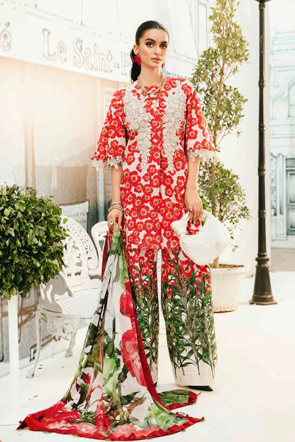 3 Piece Stitched Embroidered Lawn Suit | MPT-2606-B