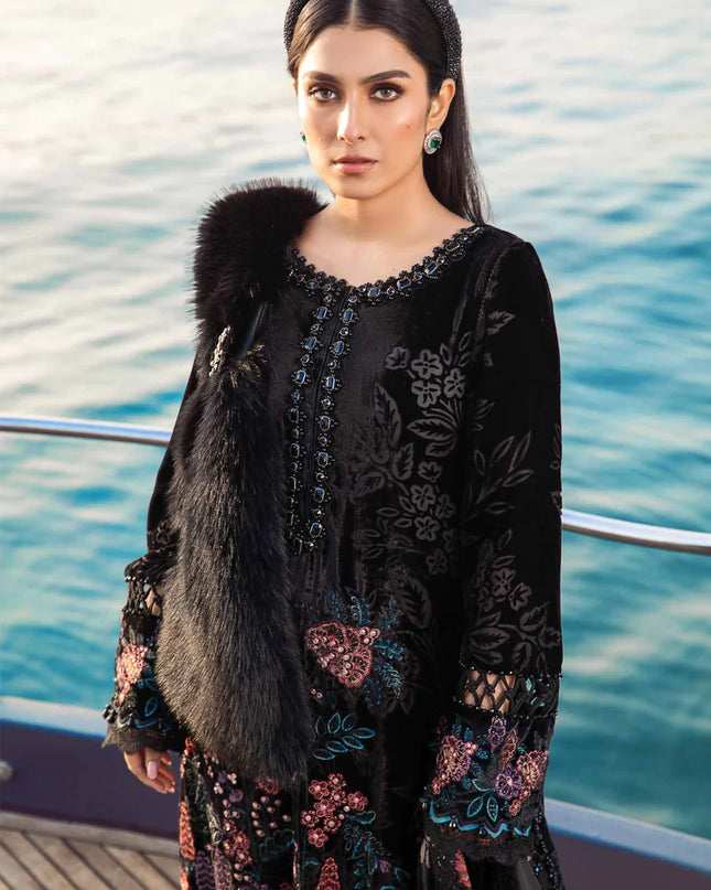Stitched Linen | Black DL-1102