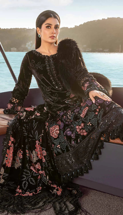 Stitched Linen | Black DL-1102