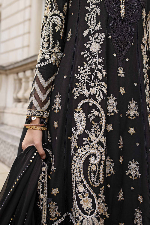 3 Piece Stitched Embroidered Raw Silk Suit