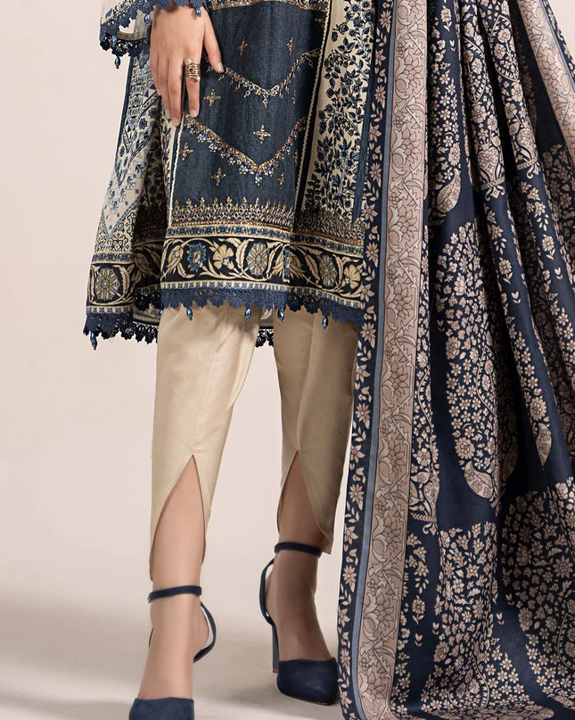 3 Piece Printed Cambric Suit | MPS-2302-A