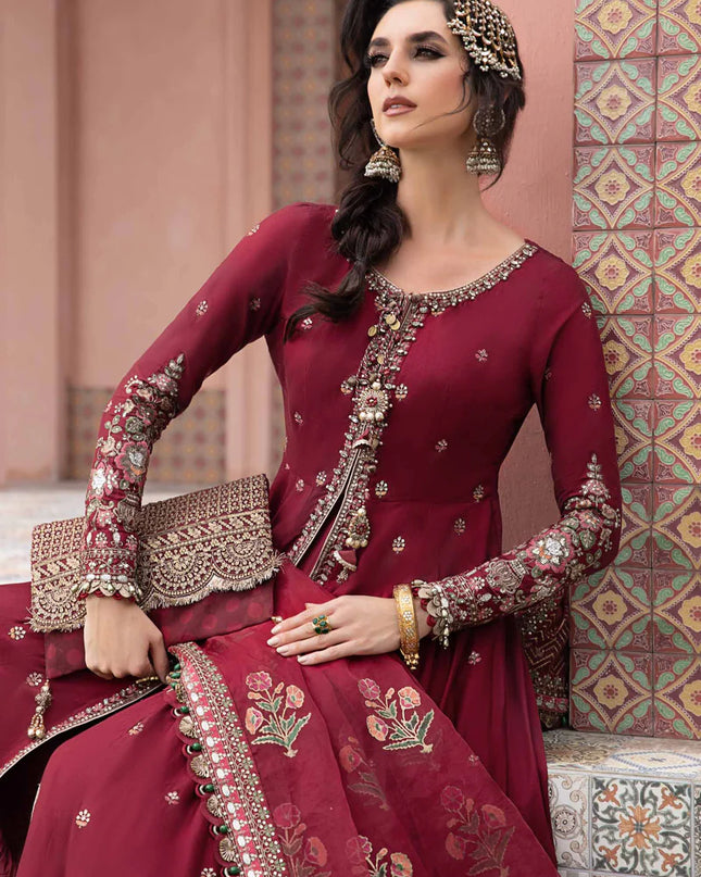 Unstitched Sateen | Maroon CST-708